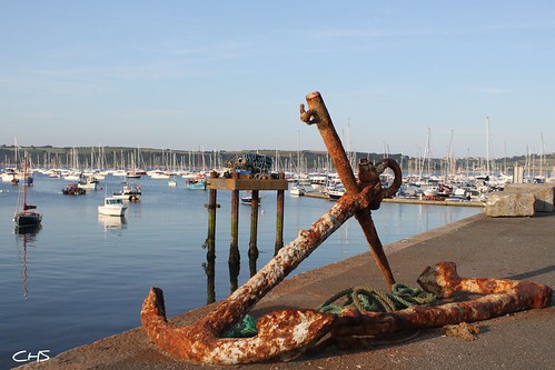 Old anchor at Mylor Harbour, Mylor Creek (River Fal) by Stocker Images
