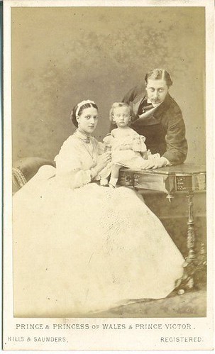 Princess Alexandra of Denmark and Edward Prince of Wales with their first