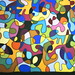 Meio Miró - Pintura em Seda - Silk Painting