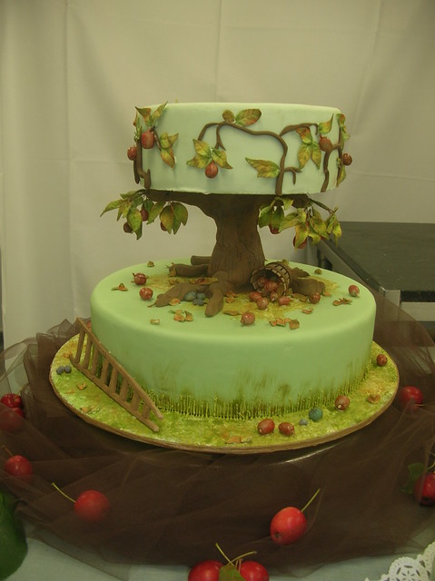 Apple Tree Wedding Cake Final Project for out Advanced Cake course
