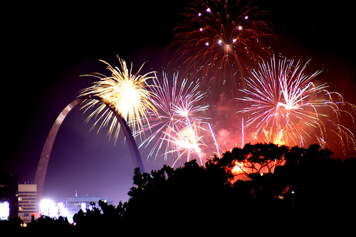 St. Louis Arch & Fireworks