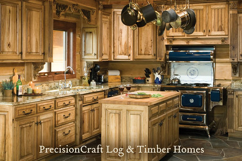 log home kitchen designs on Custom Design By Precisioncraft Log Homes   Kitchen View   Located In