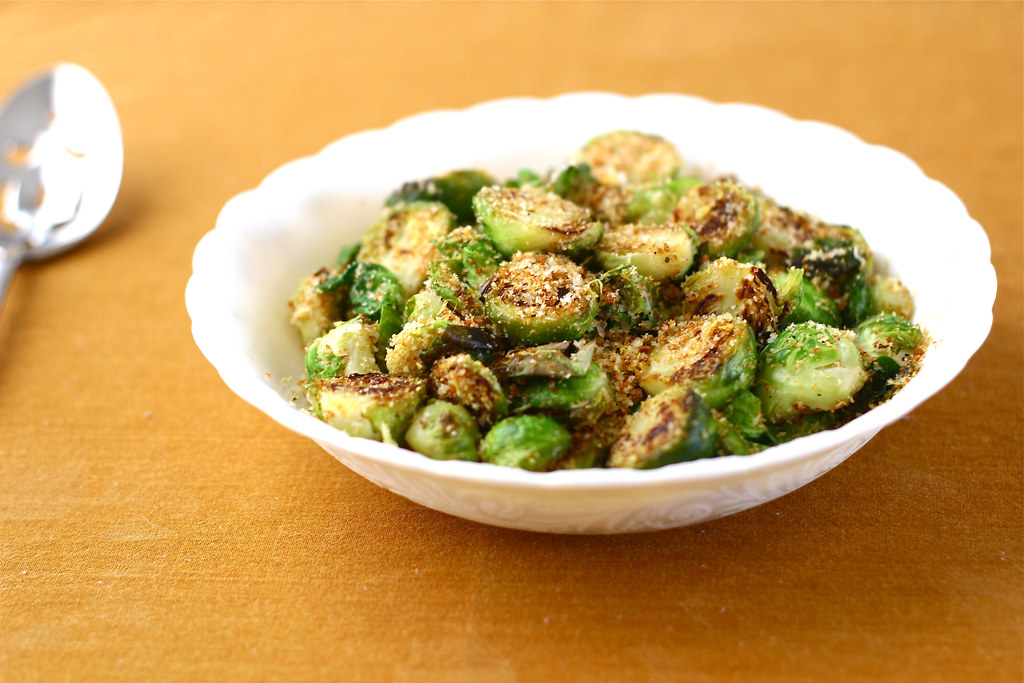 Brussels Sprouts with Toasted Breadcrumbs, Parmesan and Lemon Zest