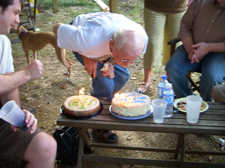 John blowing out candles