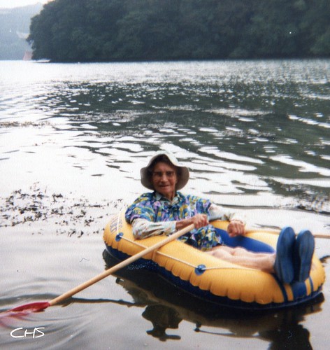 My Aunt Beryl, Roundwood Quay (River Fal) 1984 by Stocker Images
