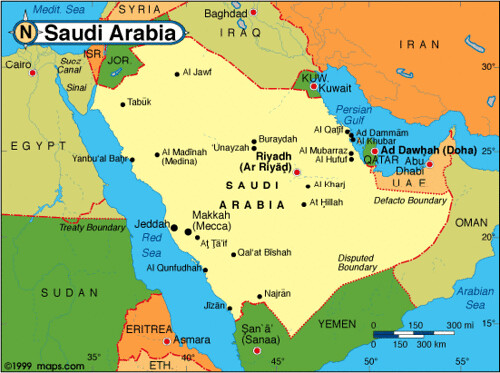 Saudi Arabia Map by jsobel