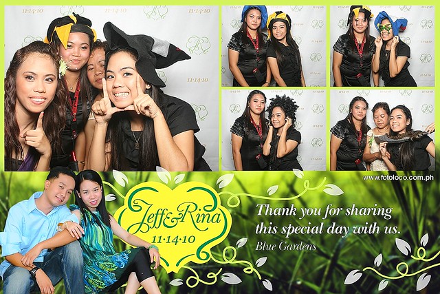 Fotoloco photo booth pictures Jeff and Rina's Wedding Blue Garden 