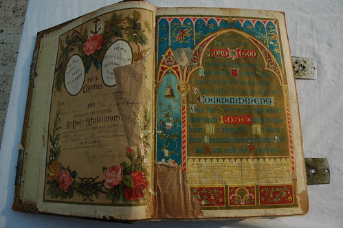 120 year old Bible title page (year 1885) as of 2005