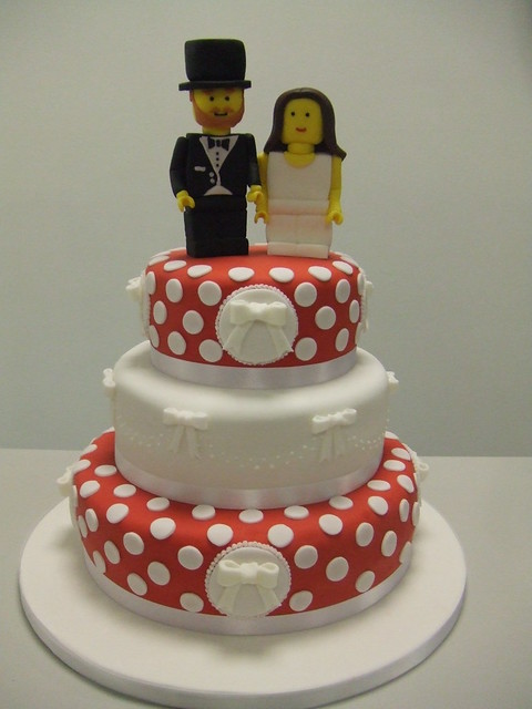CAKE COOL WEDDING CAKE cake by Stace and lego topper by Jules