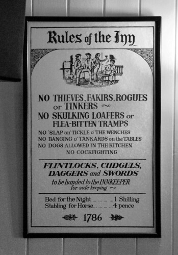 Rules of the Inn 1786