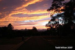 Sunsets in Canberra