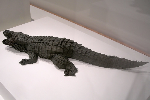 Origami alligator, by Michael LaFosse and Richard Alexander