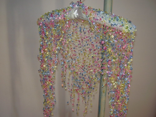 Knitted Shawl "Rainbow Drops" by BabsKibs