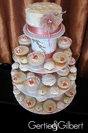 French Vintage Wedding Cupcakes Stand by GertieGilbert