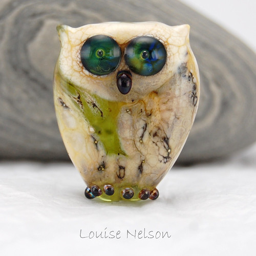 lampwork owl bead 2010