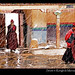 Tibet-Everest-monastery-snow-nuns