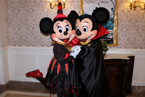Meeting Witch Minnie and Count Mickey