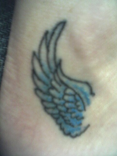 Hermes Wings Tattoo in progress