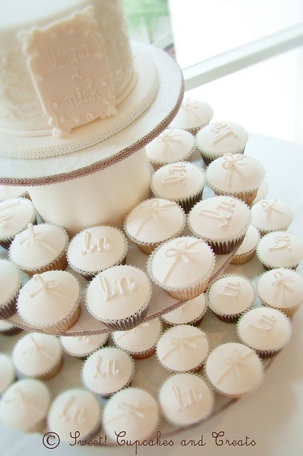 Wedding Cupcakes White Truffle Raspberry and Chocolate Fudge cupcakes with 