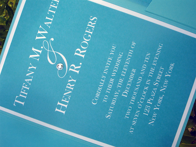 Tiffany Wedding Invitation Dedicated to the iconic little blue box and the