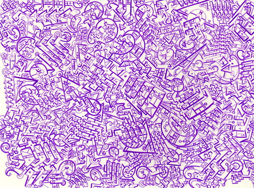Purple Microdot Doodle