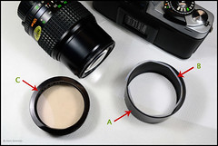 Minolta 135mm Tele Rokkor Lens Hood Repair