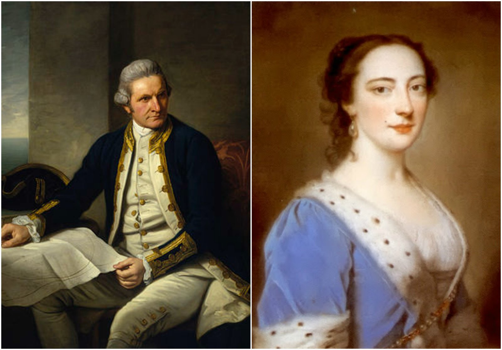 Captain James Cook by Nathaniel Dance-Holland. Mary Howard, Duchess of Norfolk by James Hoare