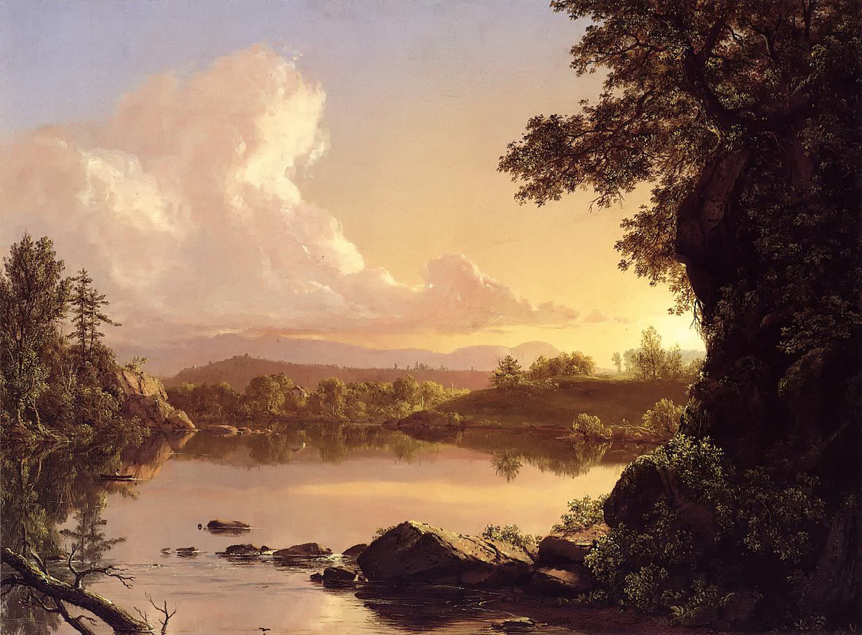 Scene on the Catskill Creek, New York by Frederic Edwin Church, 1847