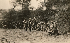Men of the 105th Engineering Regiment Shelter from German Shells