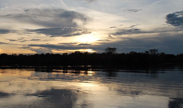 sunset amazon tupana river reflections