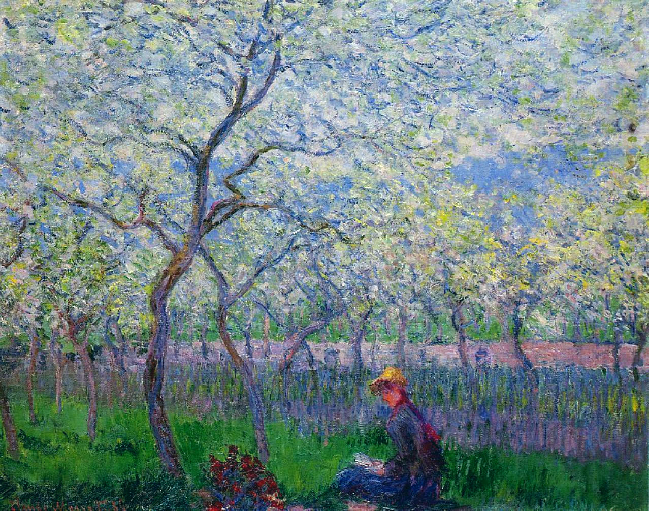 An Orchard in Spring by Claude Monet, 1886