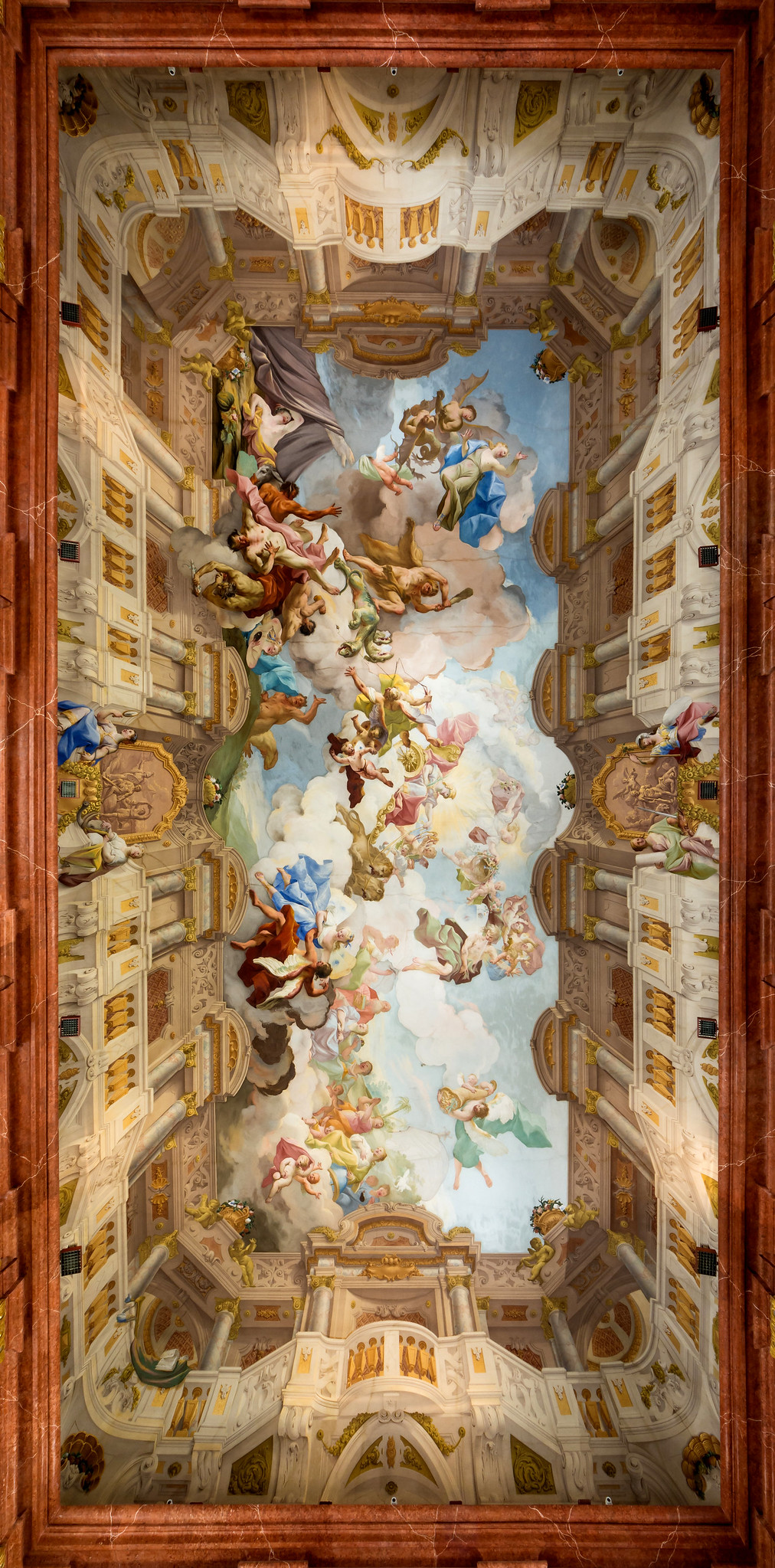 Ceiling fresco in the Marble Hall of Melk Abbey by Paul Troger, 1730. Credit Uoaei1