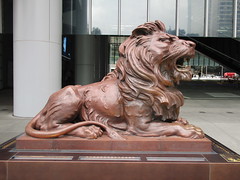 Bronze Lions at HSBC Main Building