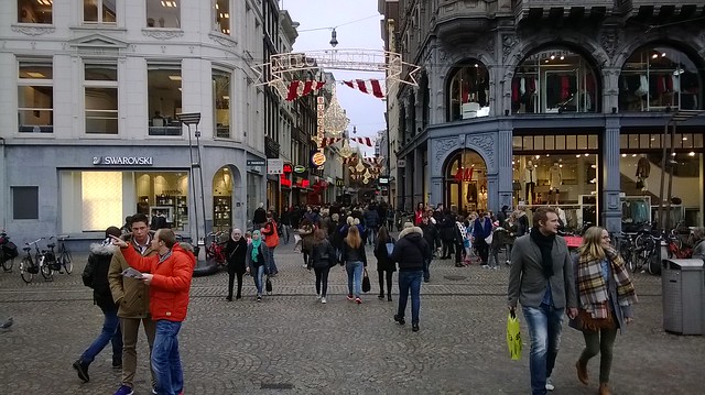 shopping street amsterdam day