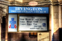 Irvington Church sign