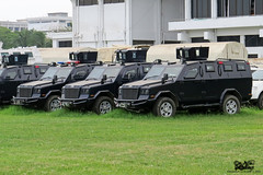 Bangladesh Police and EMS vehicles