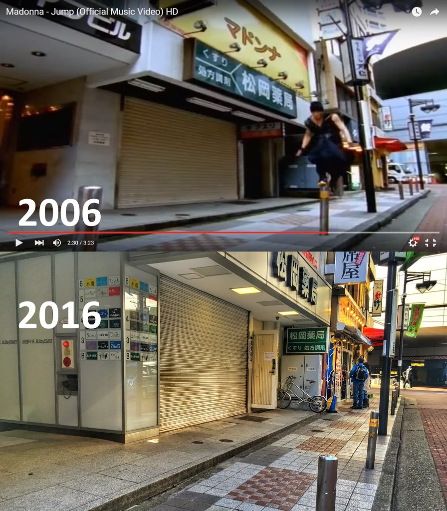 10 Years since Madonna's JUMP: 15 parkour locations of Shibuya