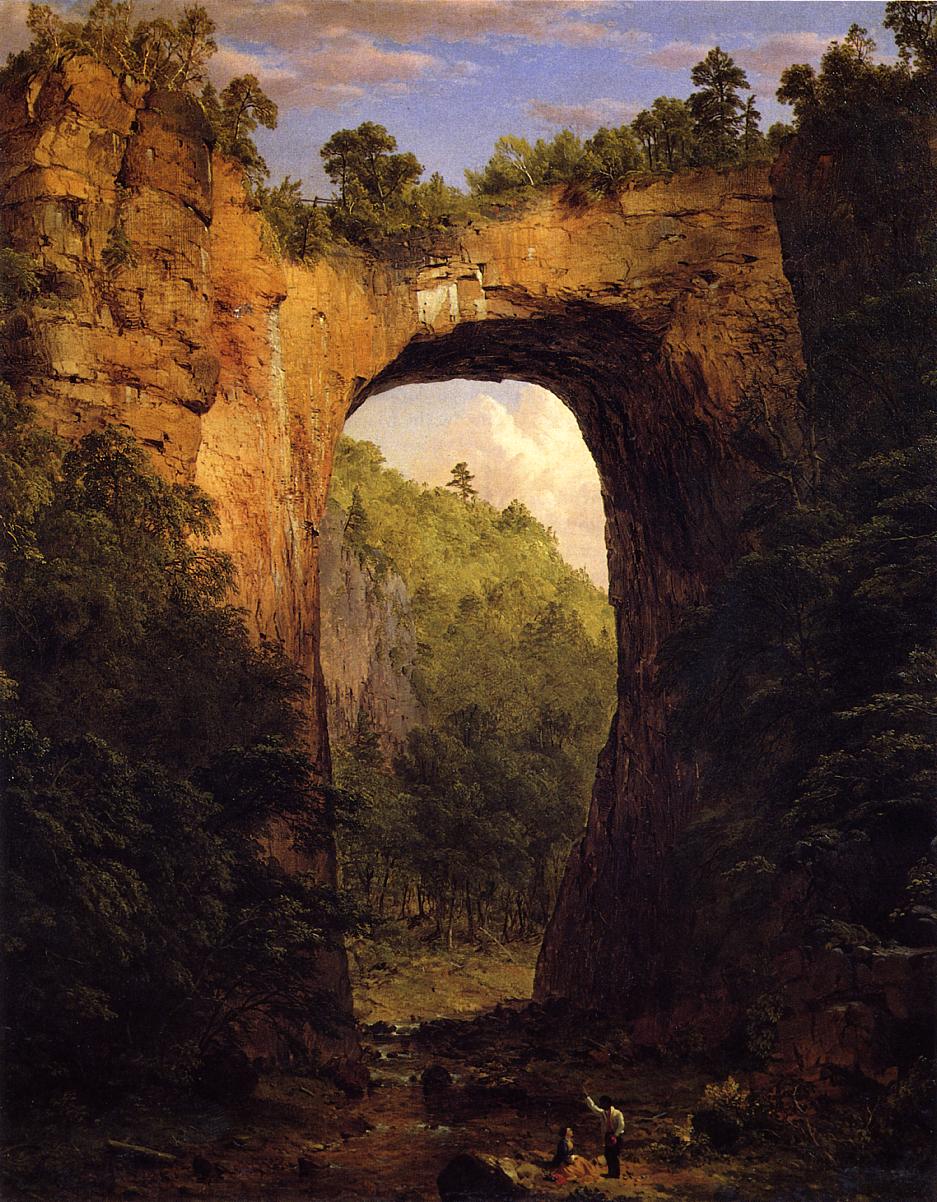 The Natural Bridge, Virginia by Frederic Edwin Church, 1852