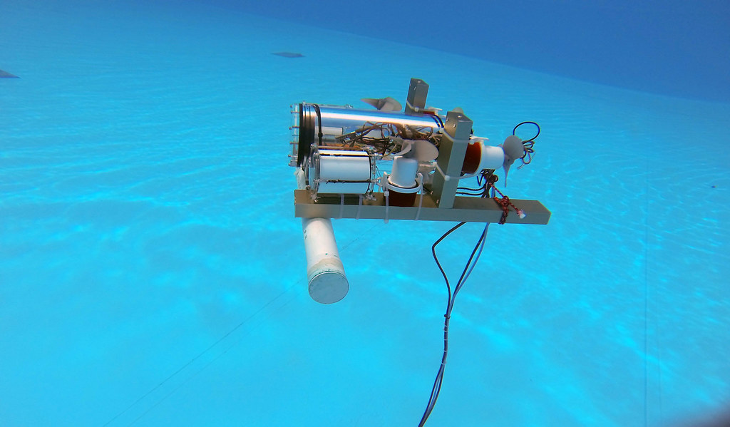 An ROV with bilge-pump thrusters and a 4