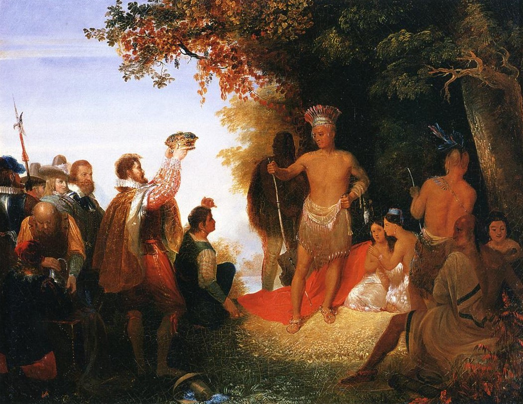 'The Coronation of Powhatan,' by the American artist John Cadsby Chapman
