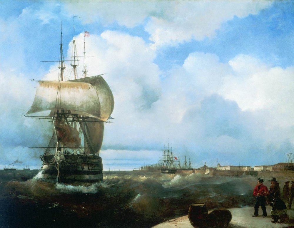 The Great Roads at Kronstadt by Ivan Aivazovsky, 1836