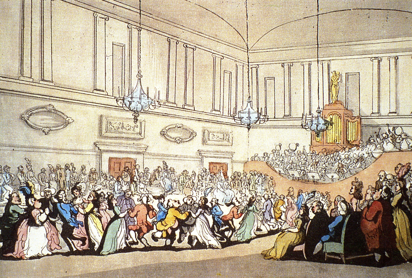 18th century illustration of the The Assembly Rooms