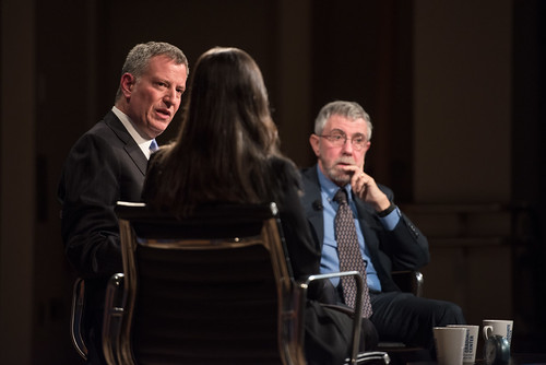Mayor Bill de Blasio and Paul Krugman discuss income inequality