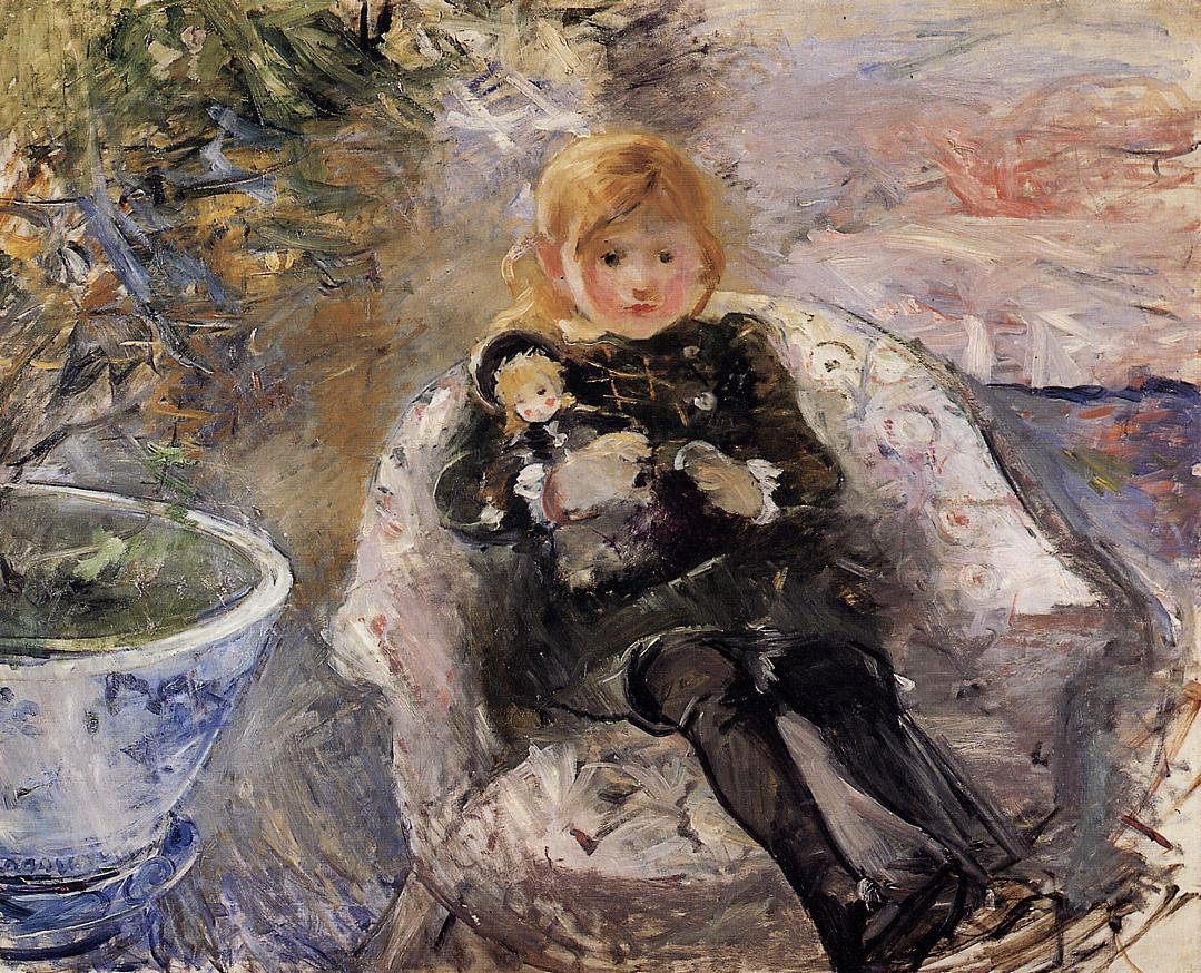 Young Girl with Doll by Berthe Morisot, 1884