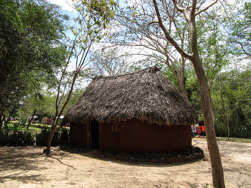 Chichen Itza: une hutte traditionnelle maya