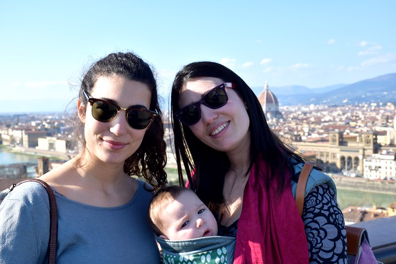 Con mi hermana en Florencia.