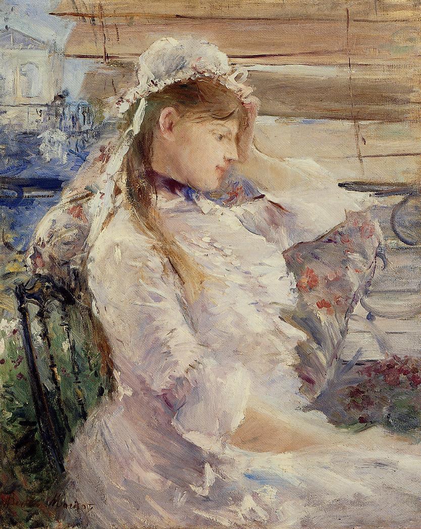 Behind the Blinds by Berthe Morisot, 1879