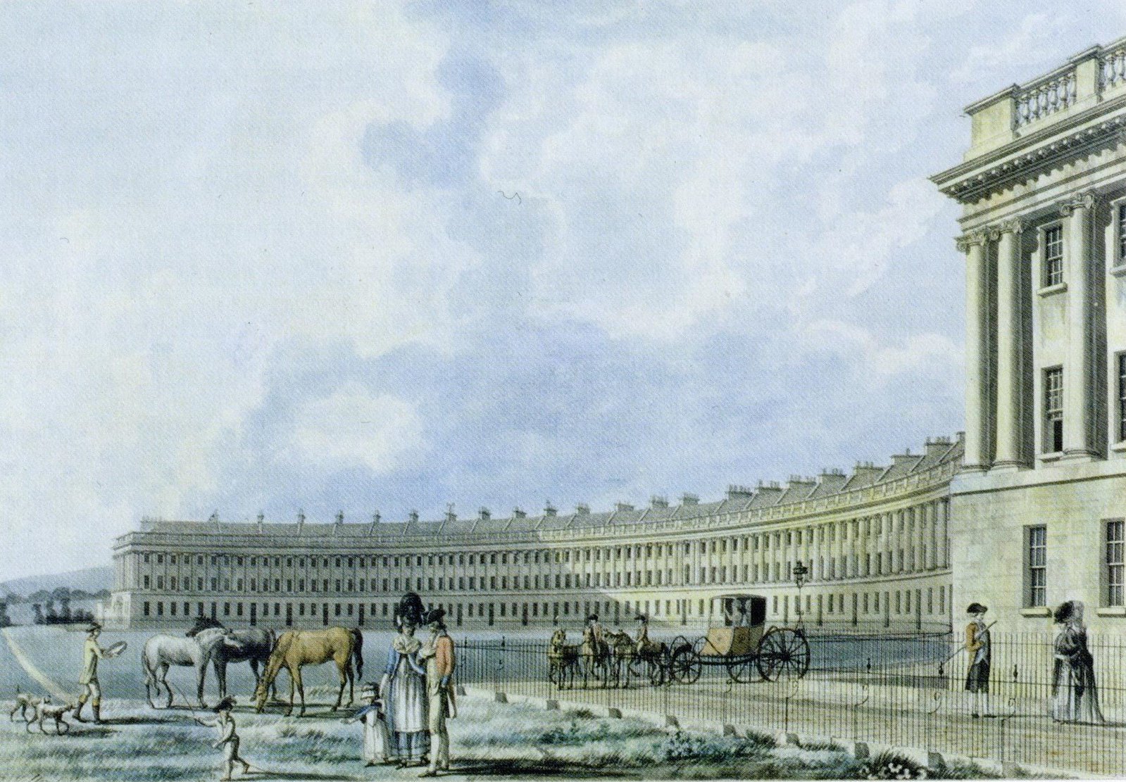 The Royal Crescent in Bath by Thomas Malton 1780
