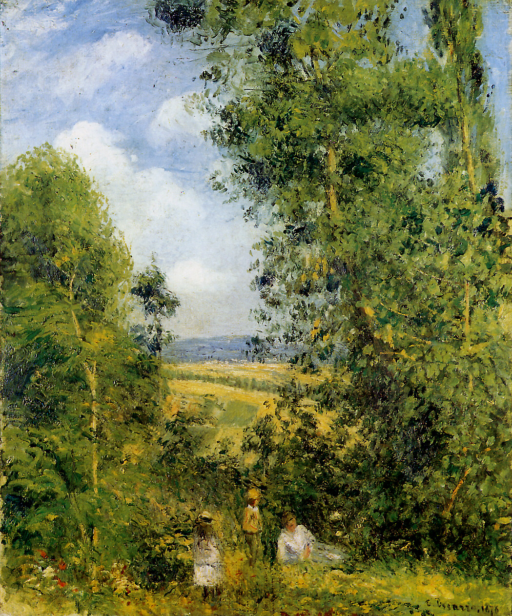 Resting in the woods Pontoise by Camille Pissarro, 1878