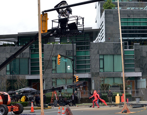 filming Powerless, downtown Vancouver